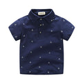 Wholesale new arrival: european & american style anchor print polo shirt & jeans set for boys - baby suit