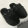 Autumn winter home baotou cotton slippers women's lace rhinestone stuffed home plus size men's parent-child indoor slippers wholesale
