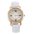 Dropshipping korean style casual fashion student watch - women's rhinestone gift live stream ladies quartz watch with leather strap