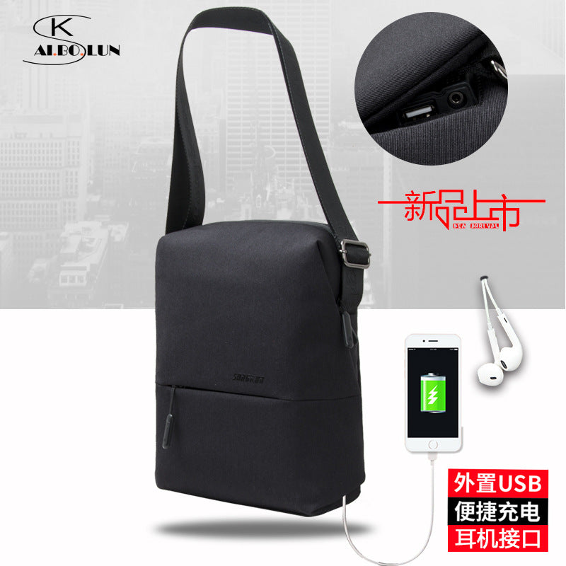 New Men's Shoulder Bag Oxford Cloth Crossbody Bag Korean Men's Bag Student Simple Solid Color Casual Bag Factory Direct Sales