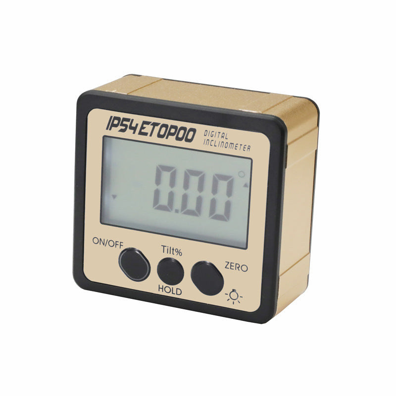 HUOTO 4 * 90 degrees, with back light, gold/blue/silver, digital display tilt box, angle meter, angle ruler