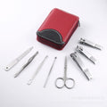 German-engineered stainless steel nail clipper set - 8 piece kit with logo, includes manicure scissors, pedicure nippers, and complete nail care beauty tools