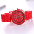 Aliexpress geneva silicone watch fashionable beautiful colorful jelly student sports women's sports watch cross-border