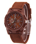 fashion nylon strap men's watch, canvas strap military watch, trendy luminous hand sports watch, unisex watch