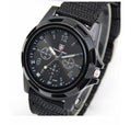 fashion nylon strap men's watch, canvas strap military watch, trendy luminous hand sports watch, unisex watch