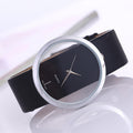 Aliexpress export casualfashionelegant transparent cut out neutral hand expression couple belt quartz watch large dial