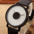 New concept of foreign trade stylish inverted pointer watch for women k-stylecasual black and white couple men watch quartz