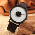 New concept of foreign trade stylish inverted pointer watch for women k-stylecasual black and white couple men watch quartz