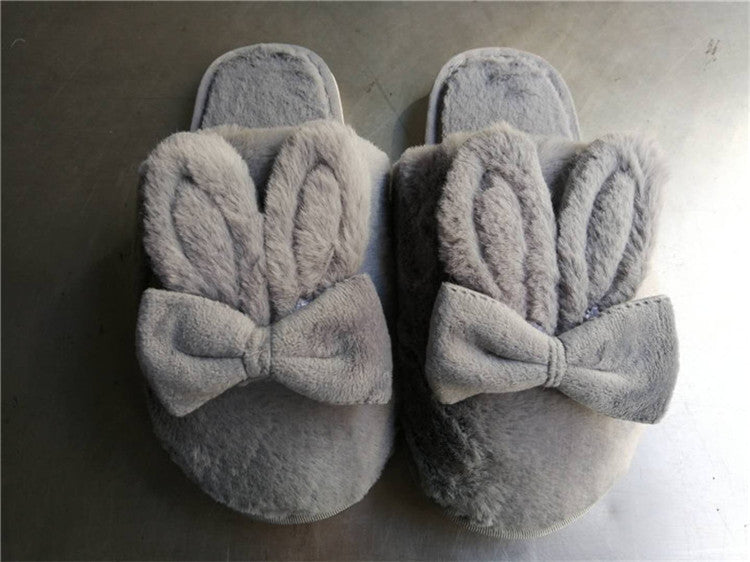 2024 cartoon cute rabbit winter new adult men's and women's family style cotton slippers couple style home cotton slippers