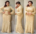hot-selling tassel fringe sequin high-neck long-sleeve mini dress with a fishtail maxi skirt