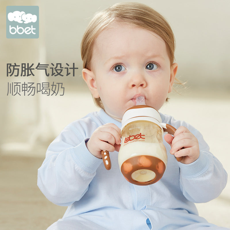 Baohui babixiang baby bottle ppsu wide diameter straw bottle temperature sensing and fall-resistant baby drinking milk bottle anti-fall