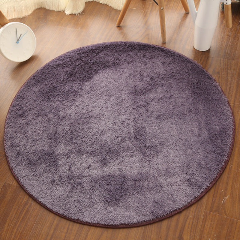 Silk wool round rug, floor mat, living room bedroom carpet, bedside mat, foot mat, computer chair pad, yoga mat