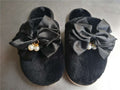 Autumn wintercouple cotton slippers women's indoor heattech toe-cap bows pearl home confinement wool slippers winter