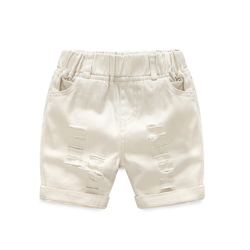 trendy children's suitsummer boys' printing short-sleeved shirt shorts bowstwo-piece setk-style boys' suit
