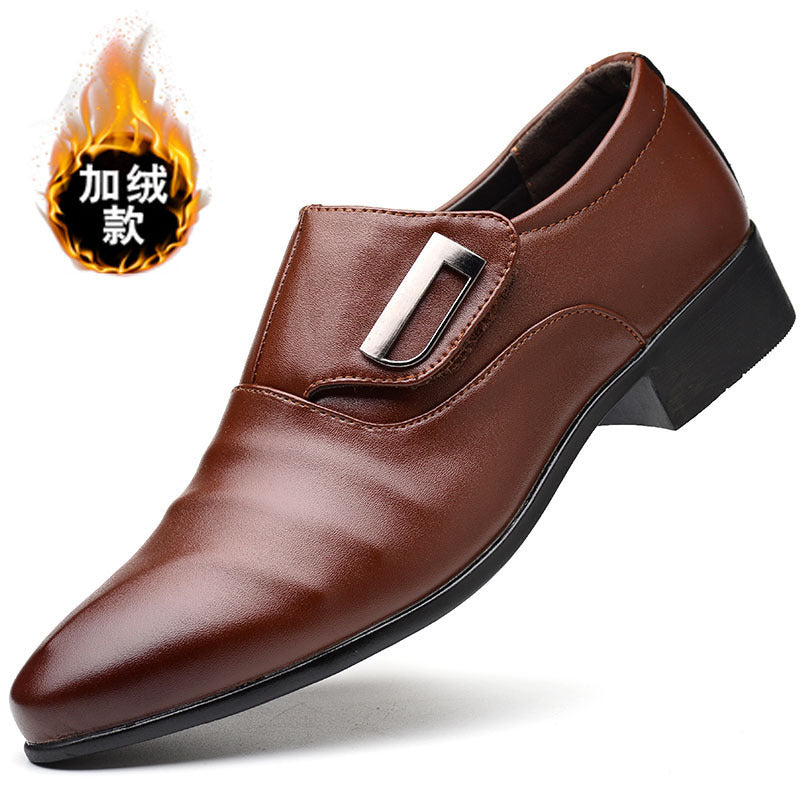 Men's leather shoes 2024 new style: business formal pointed toe leather shoes, versatile casual loafers, breathable, dropshipping available