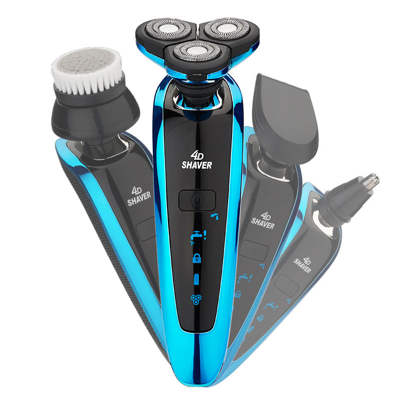 4d floating triple-blade electric shaver - washable men's razor multifunctional set - wholesale portable