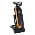 Rotary floating triple-blade electric shaver - multifunctional rechargeable razor - fully washable & automatic