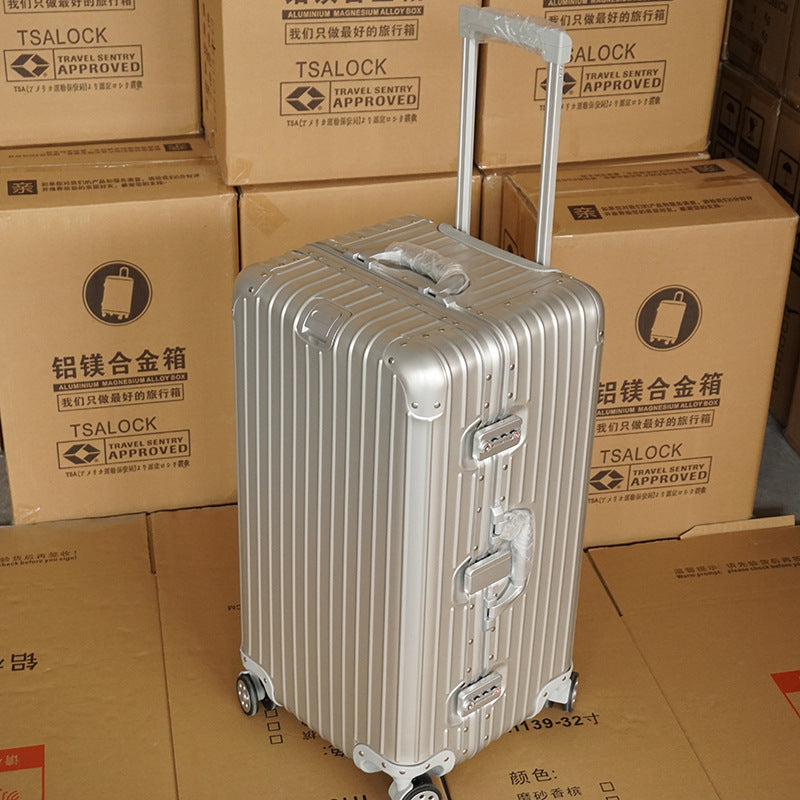 oversized 32-inch all-aluminum magnesium alloy sports trolley case, suitcase 30-inch 29-inch hard case, metal box wholesale