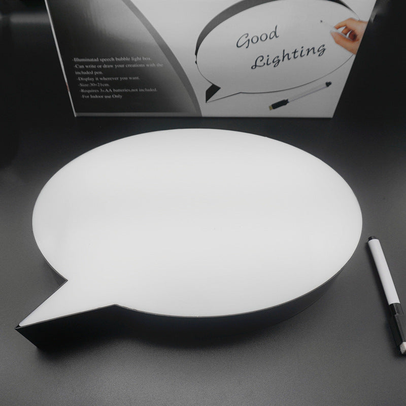 Factory wholesale LED letter DIY creative Q-type handwritten light box confession birthday decorative light erasable light box