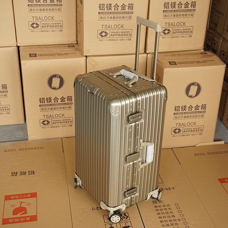 oversized 32-inch all-aluminum magnesium alloy sports trolley case, suitcase 30-inch 29-inch hard case, metal box wholesale