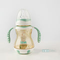 Babycare ppsu baby bottle - wide neck, spill-proof, straw & temperature sensing - genuine product for newborns & toddlers