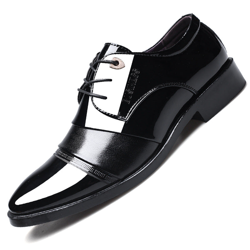 2021 new men's business formal leather shoes, pointed toe lace-up casual shoes, plus size men's footwear, dropshipping available