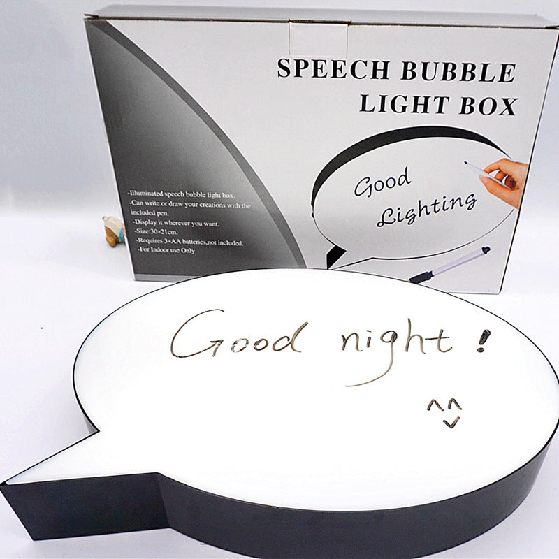 Factory wholesale LED letter DIY creative Q-type handwritten light box confession birthday decorative light erasable light box