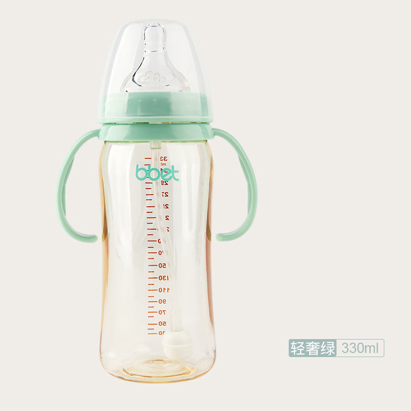 Baohui Babixiang wide diameter PPSU bottle with handle anti-drop and anti-flatulence gravity ball 330ML baby bottle