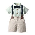 K-style children's clothing summernew arrival boys shirt gentleman suit overalls children's day performance clothes boys birthday dress
