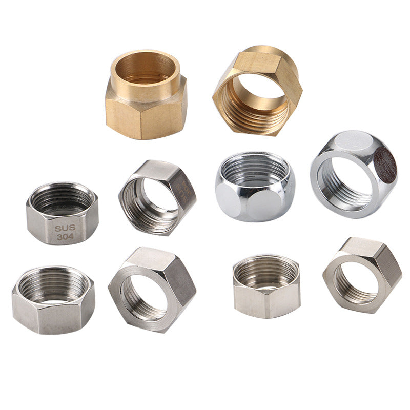 304 stainless steel nut for bellows, hexagonal copper cap, nut, ball cap 4 points 6 points 1 inch 1.2 inch 1.5 inch 2 inch