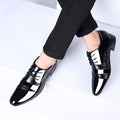 New men's leather dress shoes - korean style business formal shoes, plus size pointed toe casual shoes - dropshipping available
