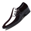 New pointed-toe leather dress shoes for men - business formal, glossy casual shoes, plus sizes available, wedding shoes, dropshipping available