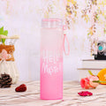 Custom frosted glass tumbler - gradient rainbow, portable water bottle, travel mug, gift cup with custom logo printing
