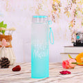 Custom frosted glass tumbler - gradient rainbow, portable water bottle, travel mug, gift cup with custom logo printing