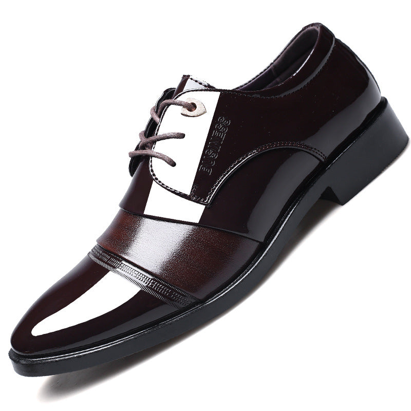 2021 new men's business formal leather shoes, pointed toe lace-up casual shoes, plus size men's footwear, dropshipping available