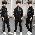Boys' spring outfit set: new  styles for mid-to-large children - stylish and trendy two-piece tracksuit for boys, perfect for spring and autumn