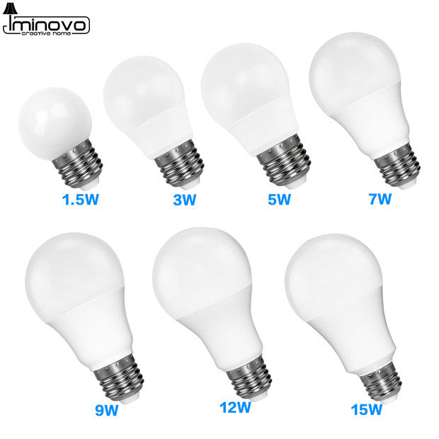 LED plastic clad aluminum ball light bulb E27 screw power saving light super bright household lighting light source E14 bubble light wide pressing color light