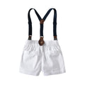 Summer korean style boys' shorts set - striped cotton short-sleeve shirt, perfect for first birthday celebrations and cross-border e-commerce
