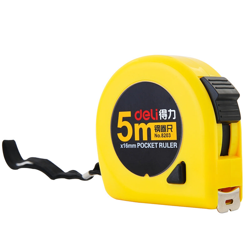 Deli 8203 tape measure, steel tape measure 5 meters clear scale, measurement using office supplies storage portable