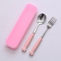 Pink cat claw spoon and fork