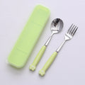 Green cat claw spoon and fork