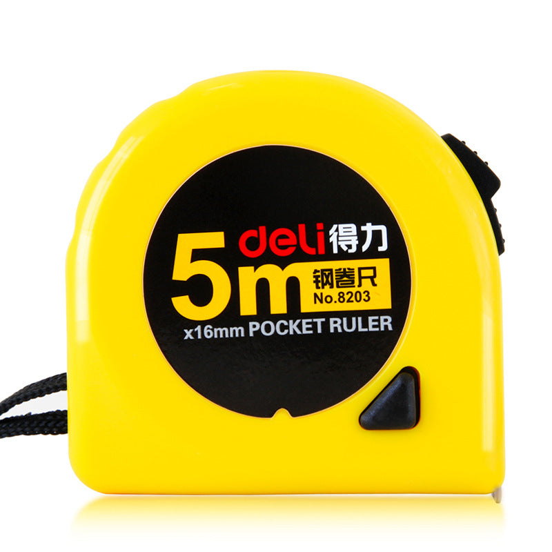 Deli 8203 tape measure, steel tape measure 5 meters clear scale, measurement using office supplies storage portable