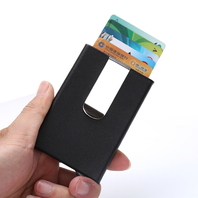 RFID bank card bag, Crazy Horse leather wallet, large capacity, multi-card position, men and women, wallet card holder, business card holder.