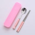 Pink cat claw spoon and chopsticks