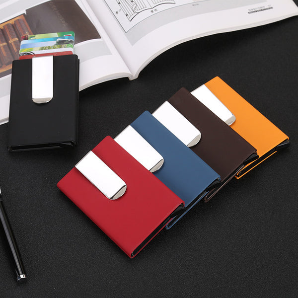 RFID bank card bag, Crazy Horse leather wallet, large capacity, multi-card position, men and women, wallet card holder, business card holder.