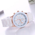 Aliexpress geneva silicone watch fashionable beautiful colorful jelly student sports women's sports watch cross-border