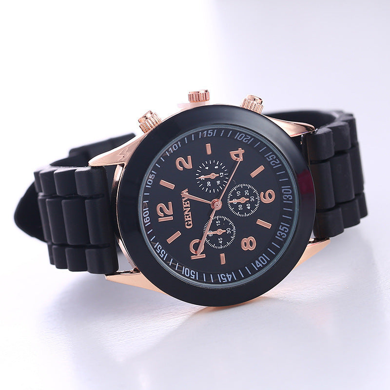 Aliexpress geneva silicone watch fashionable beautiful colorful jelly student sports women's sports watch cross-border