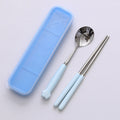 Blue cat claw spoon and chopsticks