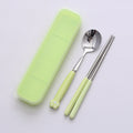 Green cat claw spoon and chopsticks