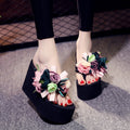 Shining white flip-flops women's summer fashion outwear thick solenon-slip vacation seaside women's beach slippers